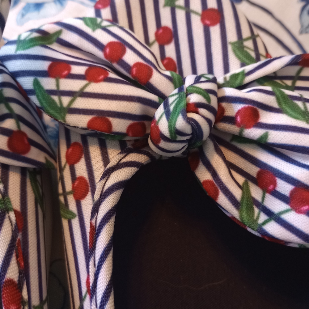 NWT Striped Cherry Design Women's Flats